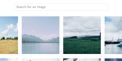 Screenshot of a searchable image gallery